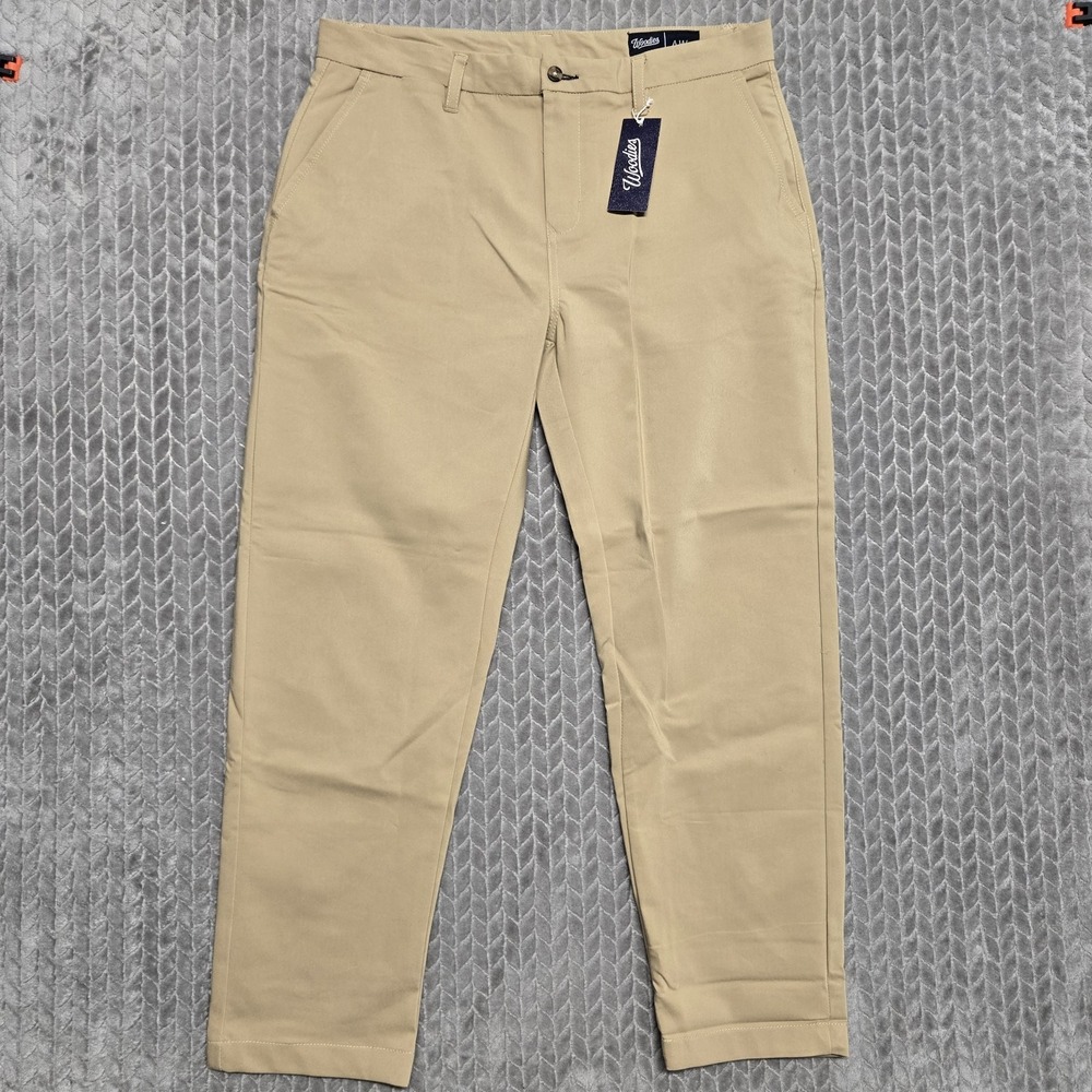 Woodies AW Mens Custom Tan Chino Performance‎ Pants Stretch 35x30 NWT Golf